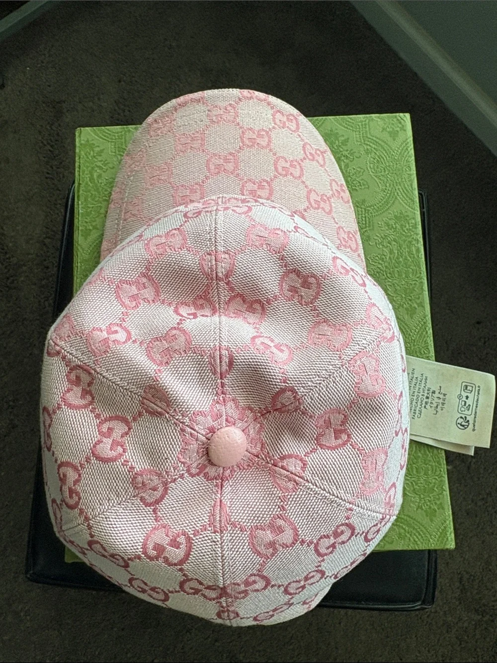 Gucci Pink GG Monogram Baseball Hat